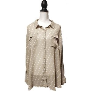 Lane Bryant Womens Polka Dot Blouse Size 22/24
